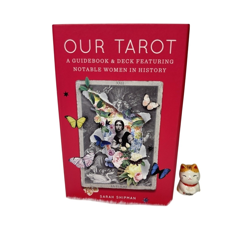 Sarah Shipman Our Tarot Deck & Guidebook Set Notable Women History Red Collage